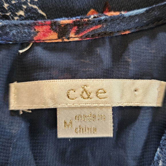 C & E women's floral sleeveless boho style dress size medium - Picture 9 of 11